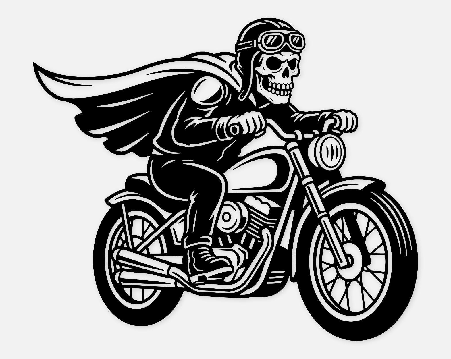 Vintage Skull Rider Svg Png: Cut Ready Digital Design for Cricut ...