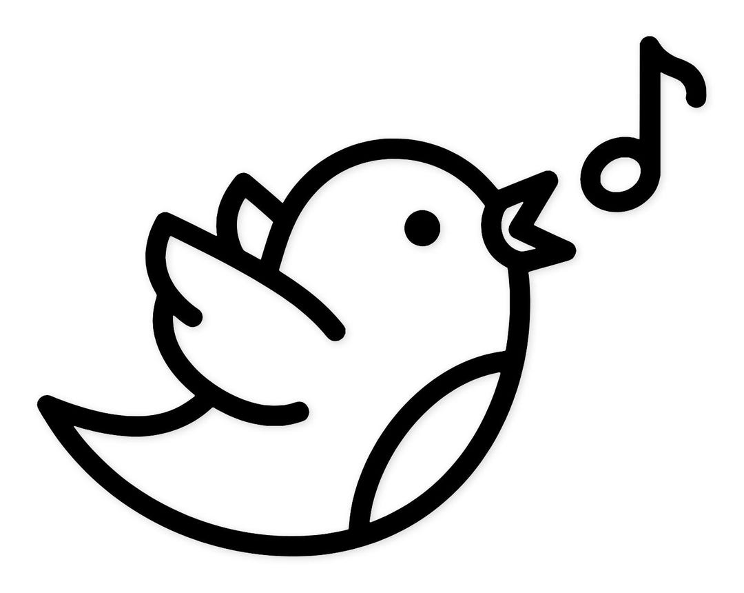 Singing Bird Icon Svg Png: Cut Ready Digital Design for Cricut ...