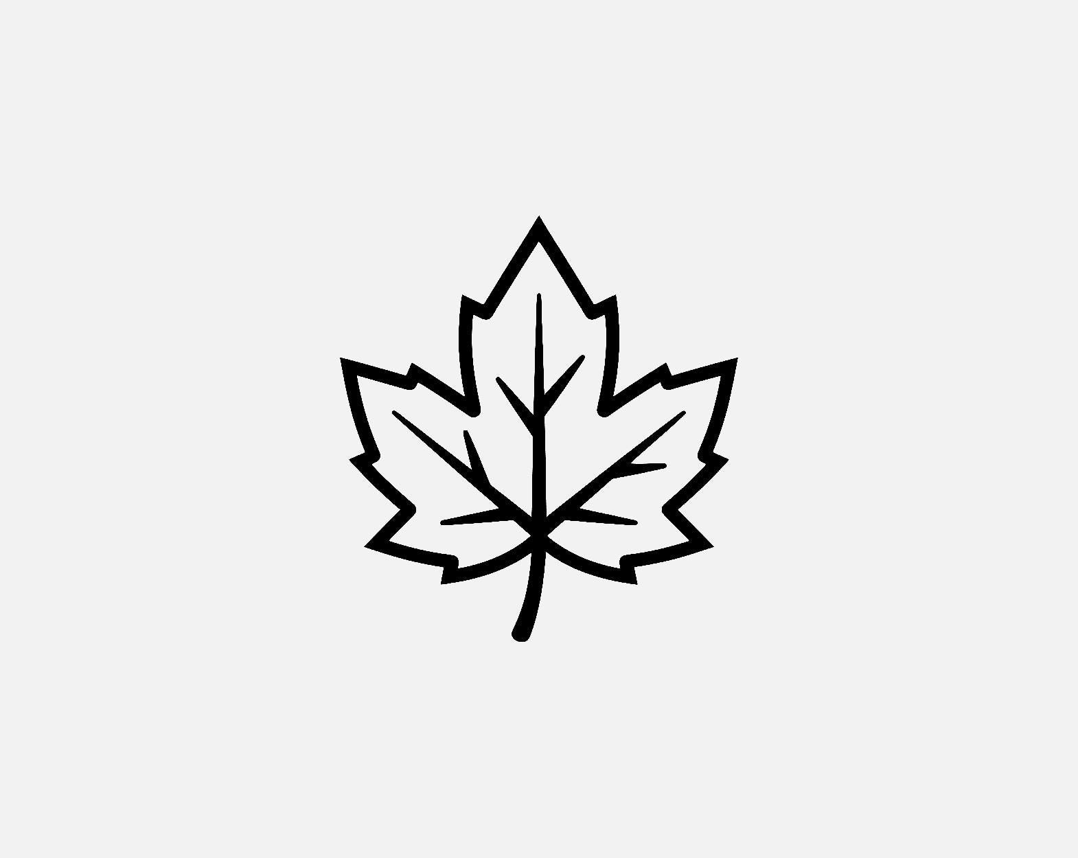 Bold Leaf Silhouette Svg | Simple Line Art Png for Cricut, Silhouette ...