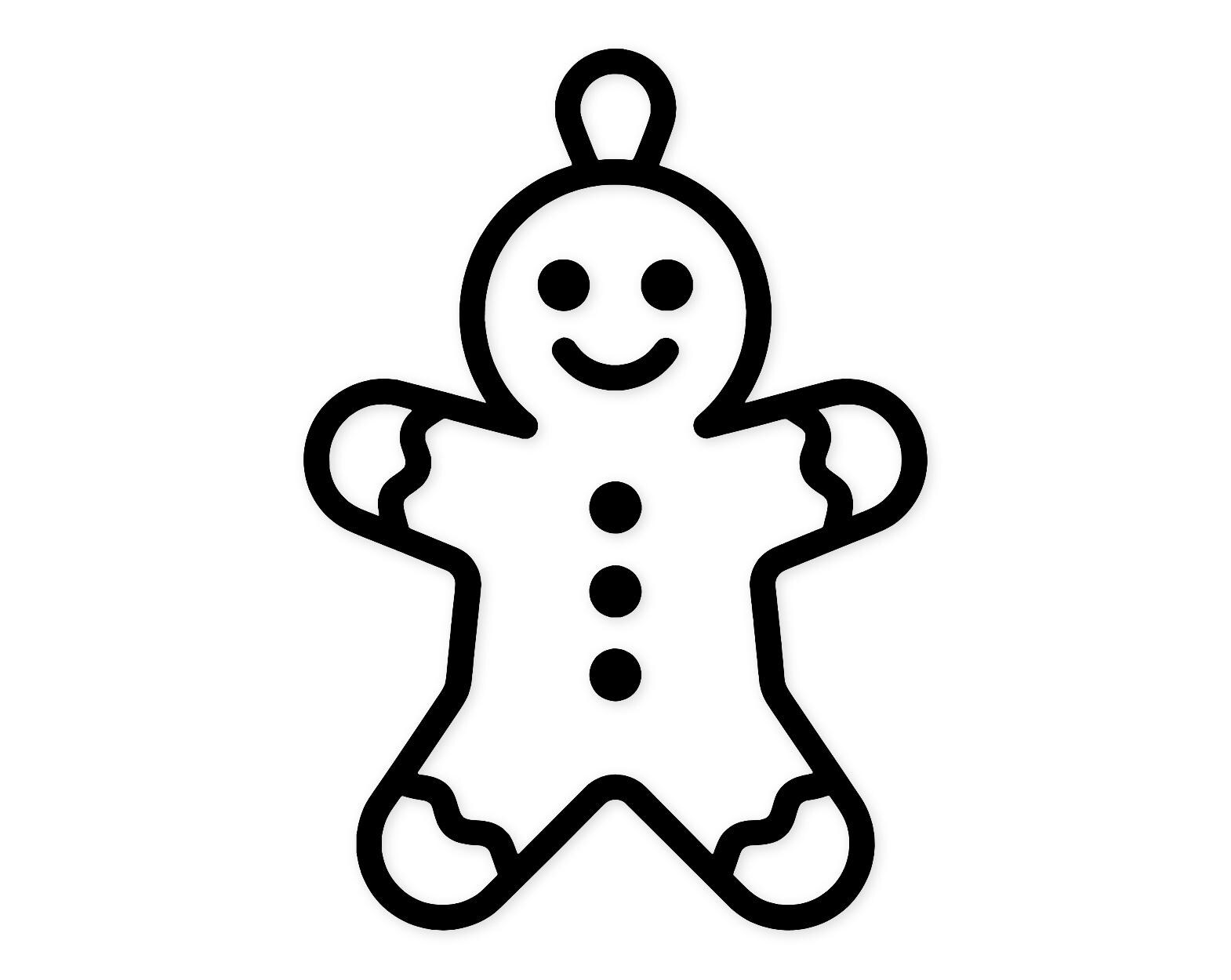 Round Gingerbread Man Vector Gingerbread Man Svg Png: Bold Cut File for Christmas Decor - Etsy