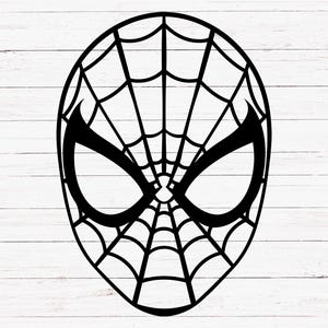 Spiderman Svg, Spiderman Outline Svg, Spiderman Face Svg, Spiderman Face Png, Spiderman Clipart, Cricut Cut File, Laser