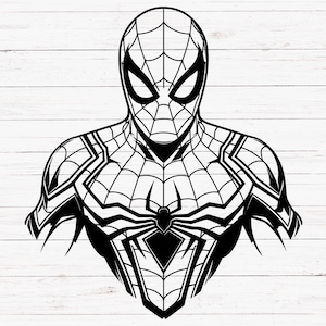 Spiderman Svg, Spiderman rosso Svg, Spiderman bianco Svg, Decorazione Spiderman, Clipart Spiderman, Silhouette Spiderman, File di taglio Cricut