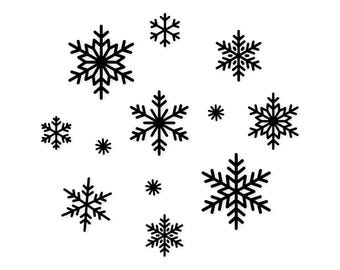 Snowflakes Svg Png: Bold High Contrast Cut File For T-Shirts