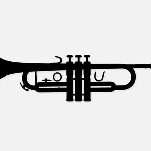 Trumpet Silhouette Svg Png: Bold Cut File for T-shirts - Etsy