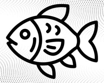 魚のSVG：Tシャツ向けの風変わりなデザイン