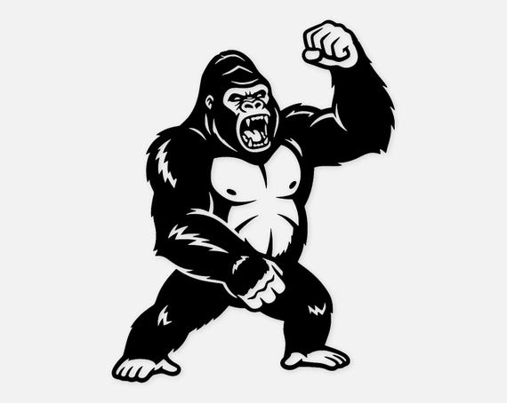Gorilla 'king Kong' Style Svg Png: Cut Ready Digital Design for