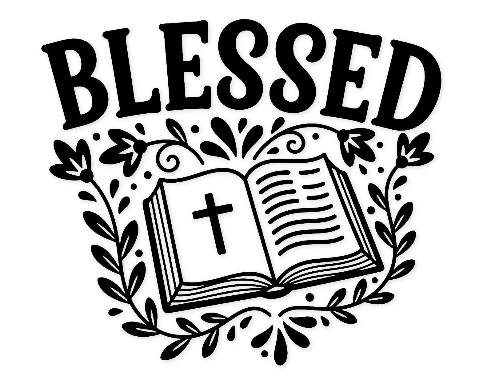 Blessed Typography Svg Png: Cut Ready Digital Design for Cricut ...
