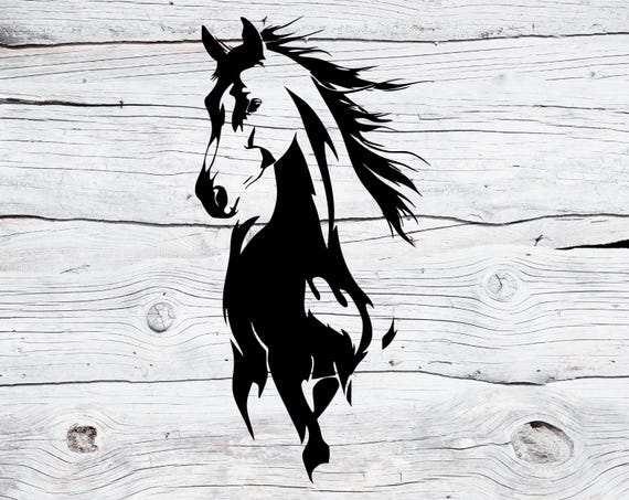 Horse Svg, Horse Line Art Svg Png, Minimalist Horse Silhouette Clipart, Equestrian Wall Art Print, Farm Animal Svg, Cricut Cut File
