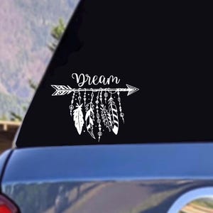 Boho Dream Feathers Arrow Beads Sticker Decal | Car Sticker Decal | Window Decal Vinyl