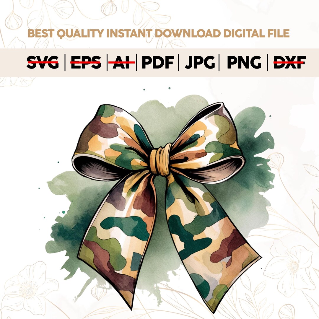 Camo Coquette Bow Png, Coquette Hunting Png, Old School Camo Png, Deer ...