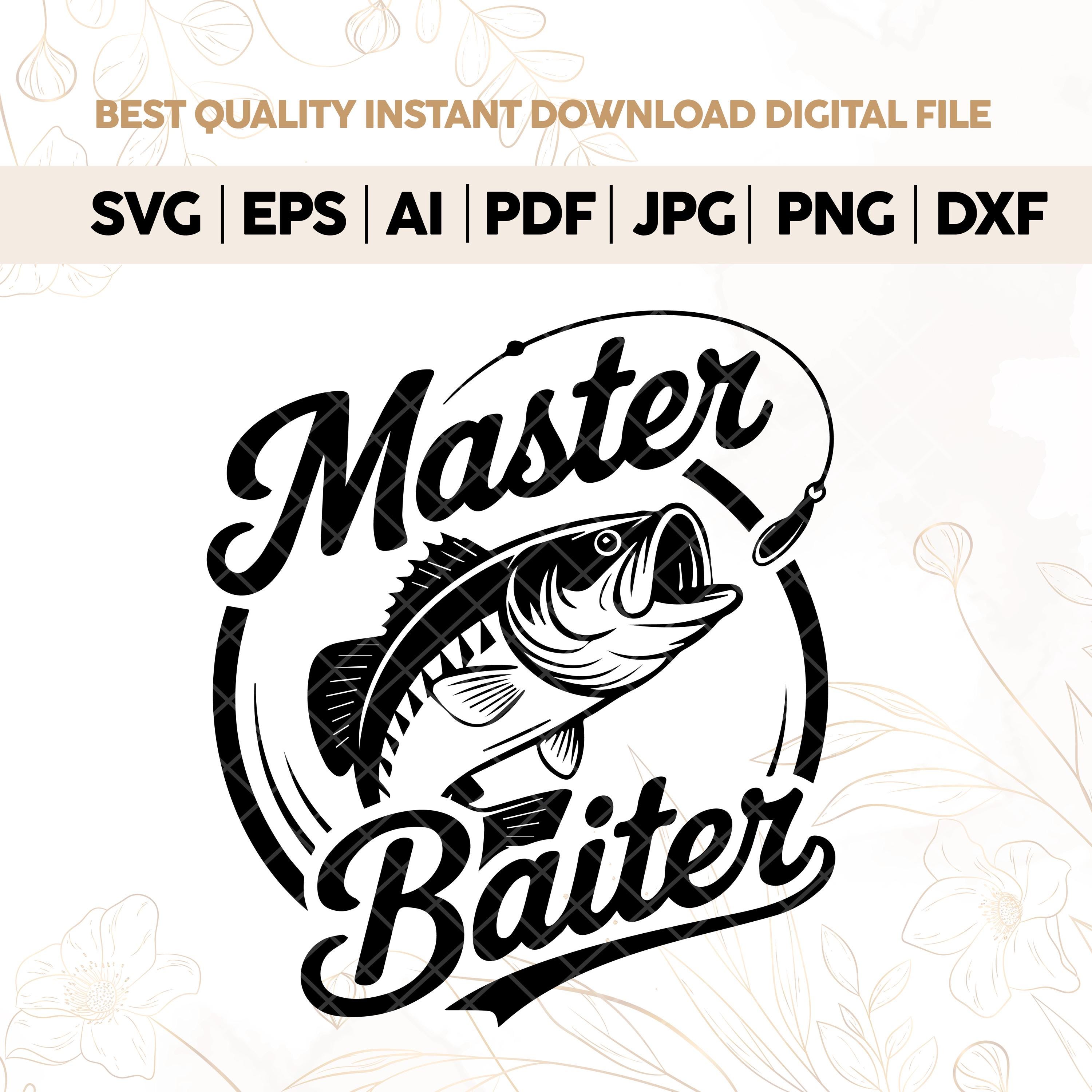 Mestre Isca SVG, Humor Adulto SVG, Pai SVG, Presente de Dia dos Pais, Cricut, Peixe SVG, Pesca SVG, Pai Engraçado SVG, Design de Camiseta para o Dia dos Pais, Sublimação