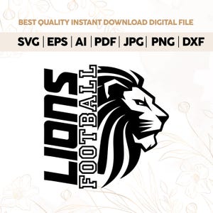Lions Football SVG,Lions logo svg,Lions SVG,Football cut file,Lions scratches svg,Lions Pride football mom,Lions School Spirit,Lions Mascot