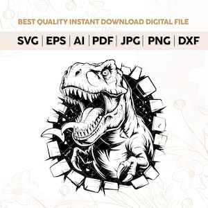 T Rex Svg, Dinosaur Svg, T Rex Scratch Svg, Tyrannosaurus Rex Svg, T Rex Clipart, Dino Scratch Svg, Clipart, Gift For Her,cricut