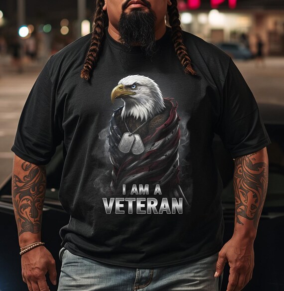 I Am a Veteran Eagle PNG, Veterans Day DTF, Halftone design, Patriotic DTF designs