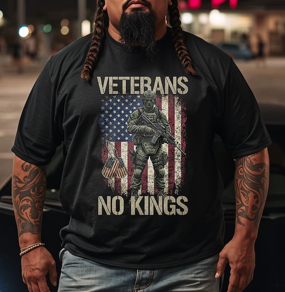 Veterans No Kings, Veterans Day DTF, Halftone design, Patriotic png designs, Sublimation art