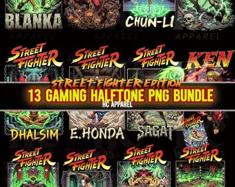 13 Gaming Halftone PNG bundle| Gaming Art | 600 DPI Transparent Clipart | Blackout DTF