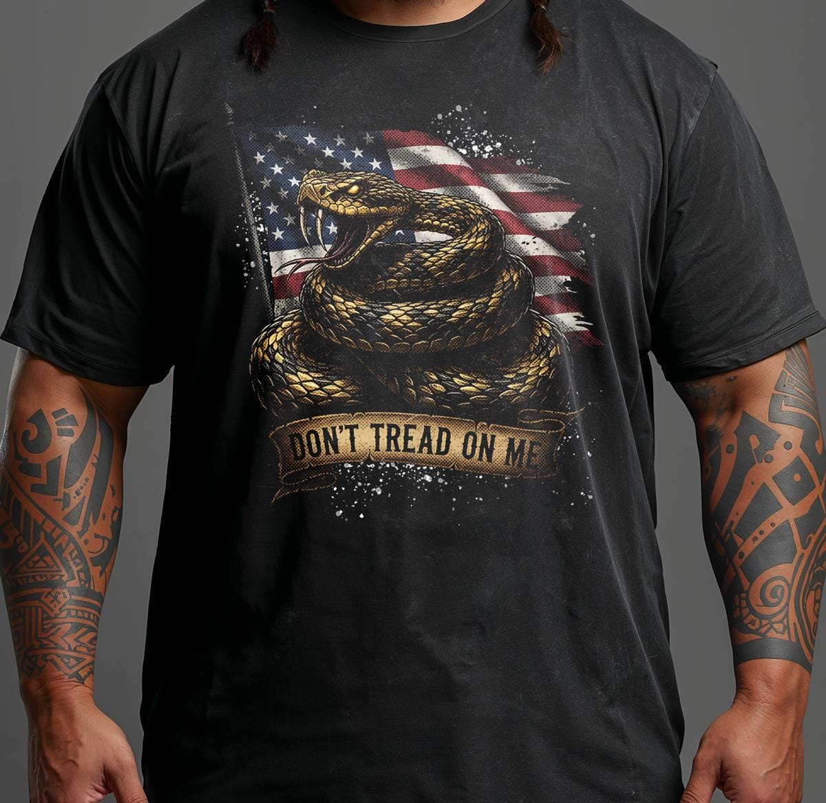 Gadsden Flag Men's T-Shirt | Don't Tread on Me Apparel – Soldier Solutions  LLC, image size:1200x1166