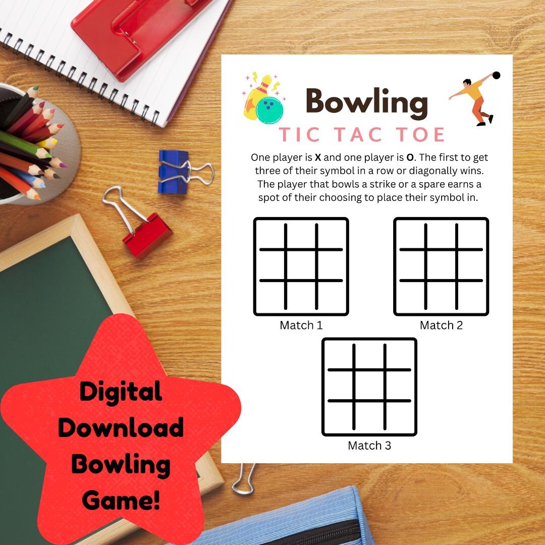 Tic Tac Toe Bowling Game: Physical Education Activity (digital Download ...