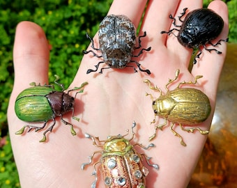 Realistic Handmade Scarab Beetle Magnet