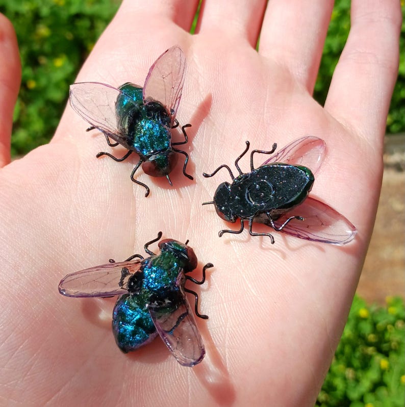 Realistic Handmade Clay & Wire House Fly Magnet image 2