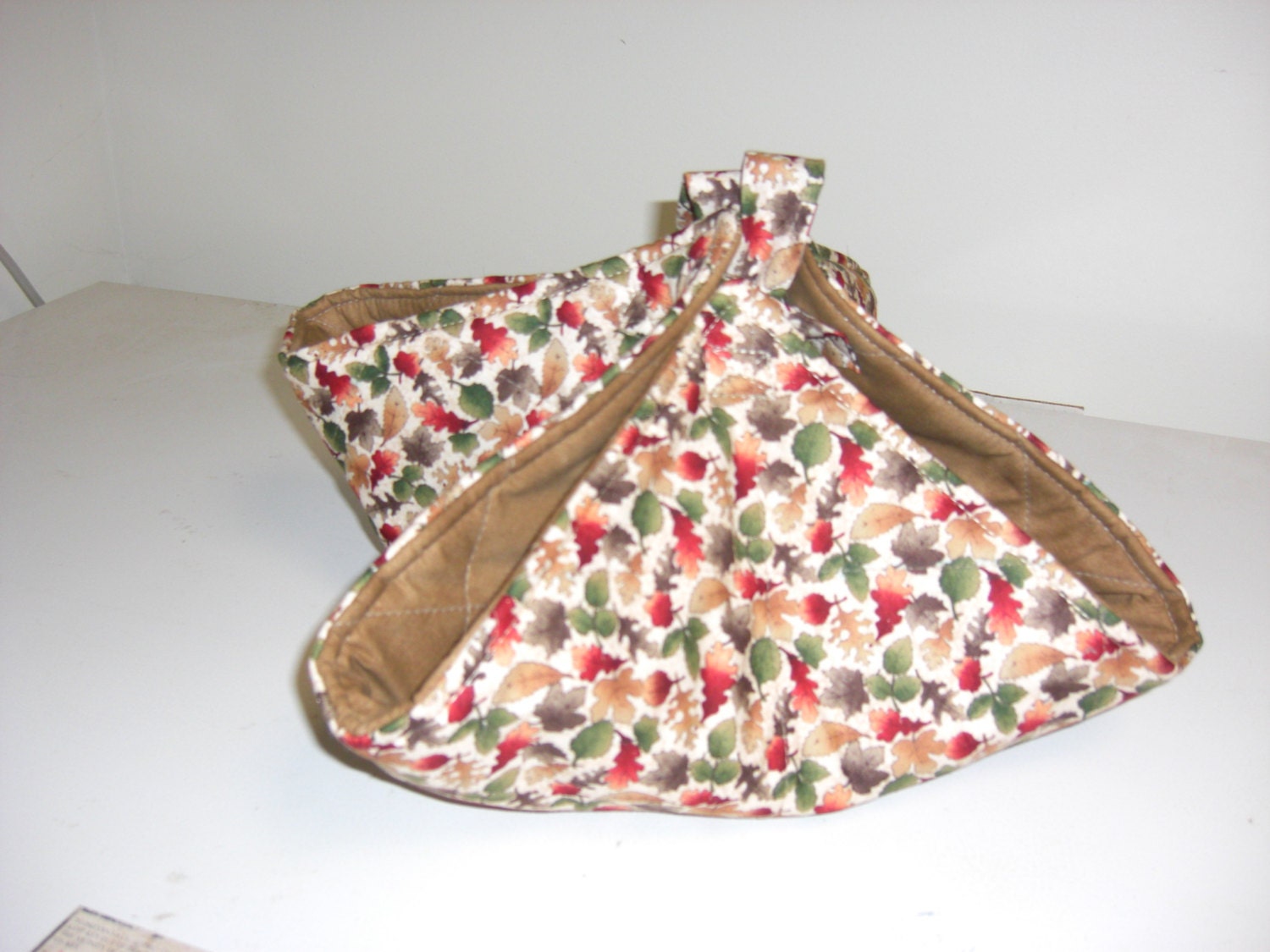 Fall Autumn Leaves Insulated Casserole Carrier Tote 11x16x3.5 Zippered Hot/Cold 
