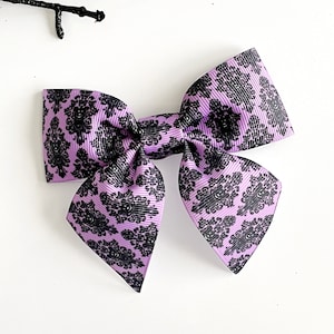 Haunted Mansion Hair Bow, Disney Hair Bow, Disney Halloween Hair Clip, Mickey Halloween Hair Clip, Disney Theme Bow, Disney Hair Clip