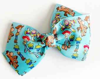 Toy Story Inspired Fabric Bow, Toy Story Land Hair Bow, Disney Hair Clip, Woody & Jessie Hair Bow, Toy Story Print Hair Clip