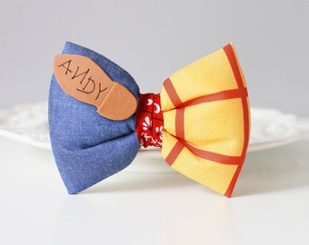 Toy Story Hair Bow; Woody Hair Clip; Woody Hair Accessory; Handmade Inspired Bow; Woody From toy Story; Woody Hair Bow; Andy Woody's Boot