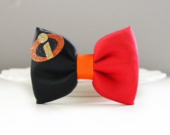 The Incredibles Hair Bow, Disney Inspired Hair Bow, Disney Bound Hair Bow, Pixar Hair Clip, Disney Hair Bow, Incredibles Inspired Hair Clip