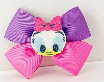 Fiocco per capelli di Paperina, decorazione glitterata, ispirato a Disney