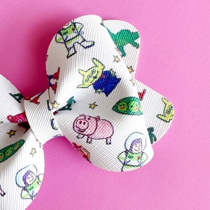 Toy Story Hair Clip, Rex Hair Bow, Pixar Hair Bow, Toy Story Hair Bow, Inspired Disney Hair Bow