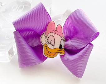 Fiocco per capelli Paperina, nastro viola, fermaglio per capelli Disney Park