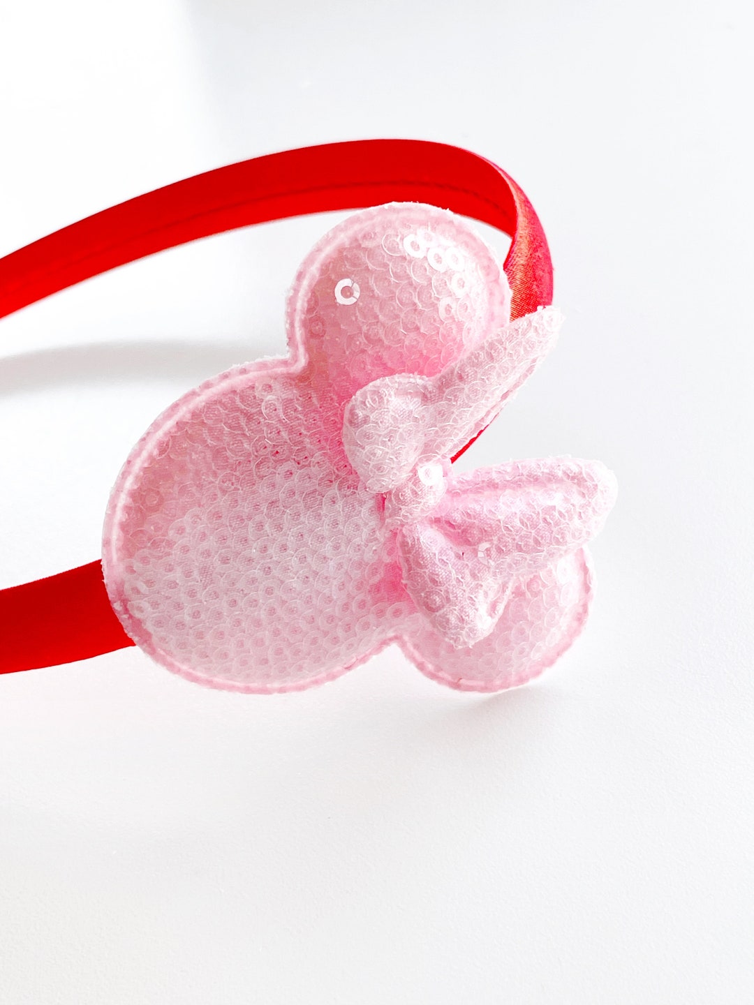 Minnie Mouse Headband, Disney Bowband, Minnie Mouse Girl Headband, Minnie Mouse Pink Hair Bow