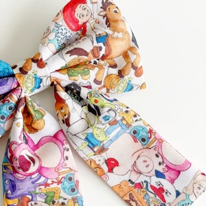 Toy Story Hair Bow, Jessie Woody Hair Bow, Toy Story Doodle Fabric Bow, XL Disney Hair Bow, Disney Hair Bow