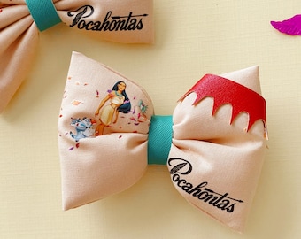 Pocahontas Hair Bow, Disney Princess Inspired Hair Clip