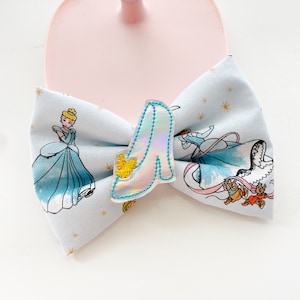 Cinderella Hair Bow with Feltie Shoe – Disney Princess Hair Clip