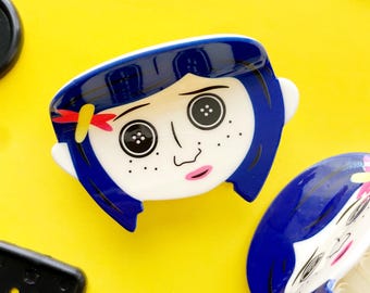 Coraline Hair Claw Clip: Movie Inspired Halloween Accessory