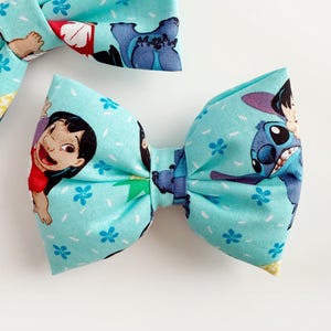 Lilo And Stitch Hair Bow; Lilo Hair Clip; Lilo Hair Accessory; Handmade Inspired Bow; Lilo & Stitch Bow: Hawaii Hair Bow