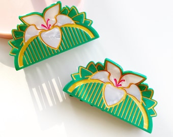 Disney Mulan Flower Hair Claw Clip, Princess Accessory