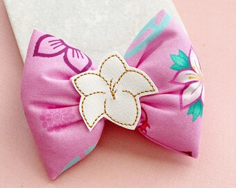 Mulan Hair Bow: Princess Fabric Hair Clip, Theme Park Style