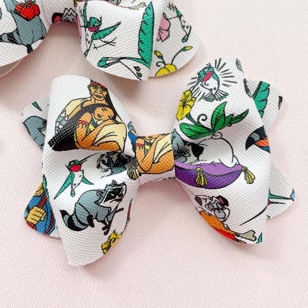 Pocahontas Hair Bow, Meeko Disney-Inspired Vegan Accessory