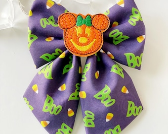 Disney Pumpkin Hair Bow, Disney Fabric Hair Bow, Mickey Halloween Hair Bow, Boo Bash Hair Bow, Halloween Mickey Mouse Hair Bow