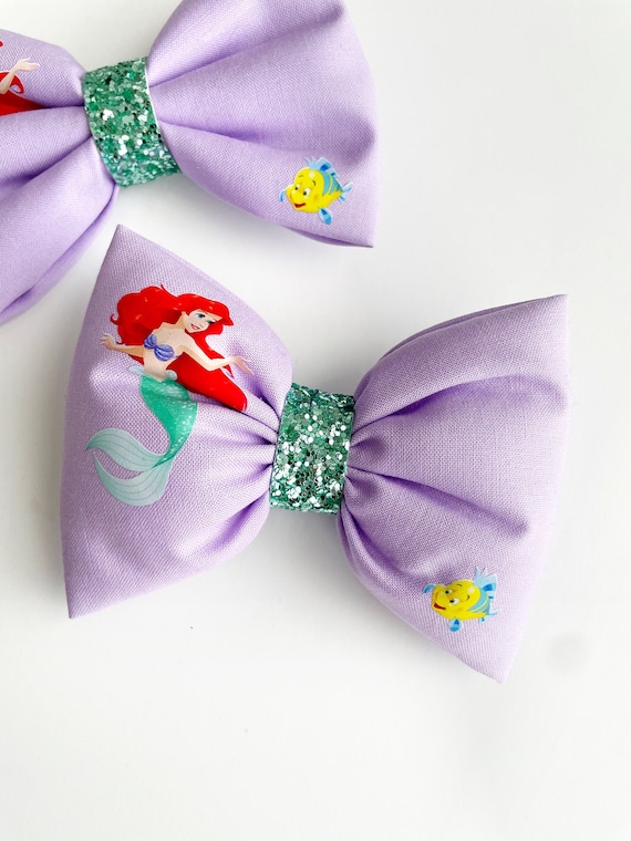 Little Mermaid Hair Bow, Ariel and Flounder Hair Clip - Etsy display picture 3