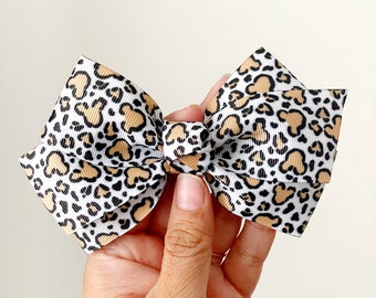 Cheetah Print Hair Bow: Animal Kingdom Safari Hair Clip