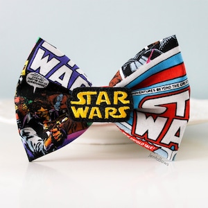 Star Wars Hair Clip, Star Wars Hair Bow, Comic Hair Clip,  Star Wars Bow, Classic Hair Bow, Hair Accessory, Handmade Star Wars, Inspired Bow
