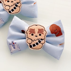 Chewbacca Hair Bow, Star Wars Hair Bow, Pink Fabric Hair Clip, Chewbacca Hair Bow, Star Wars Hair Bow, Wookiee Star Wars