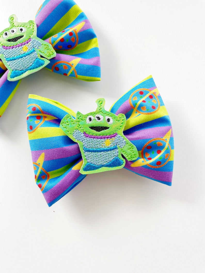 Toy Story Hair Bow, Green Alien Feltie, Disney Pixar Bow - Etsy