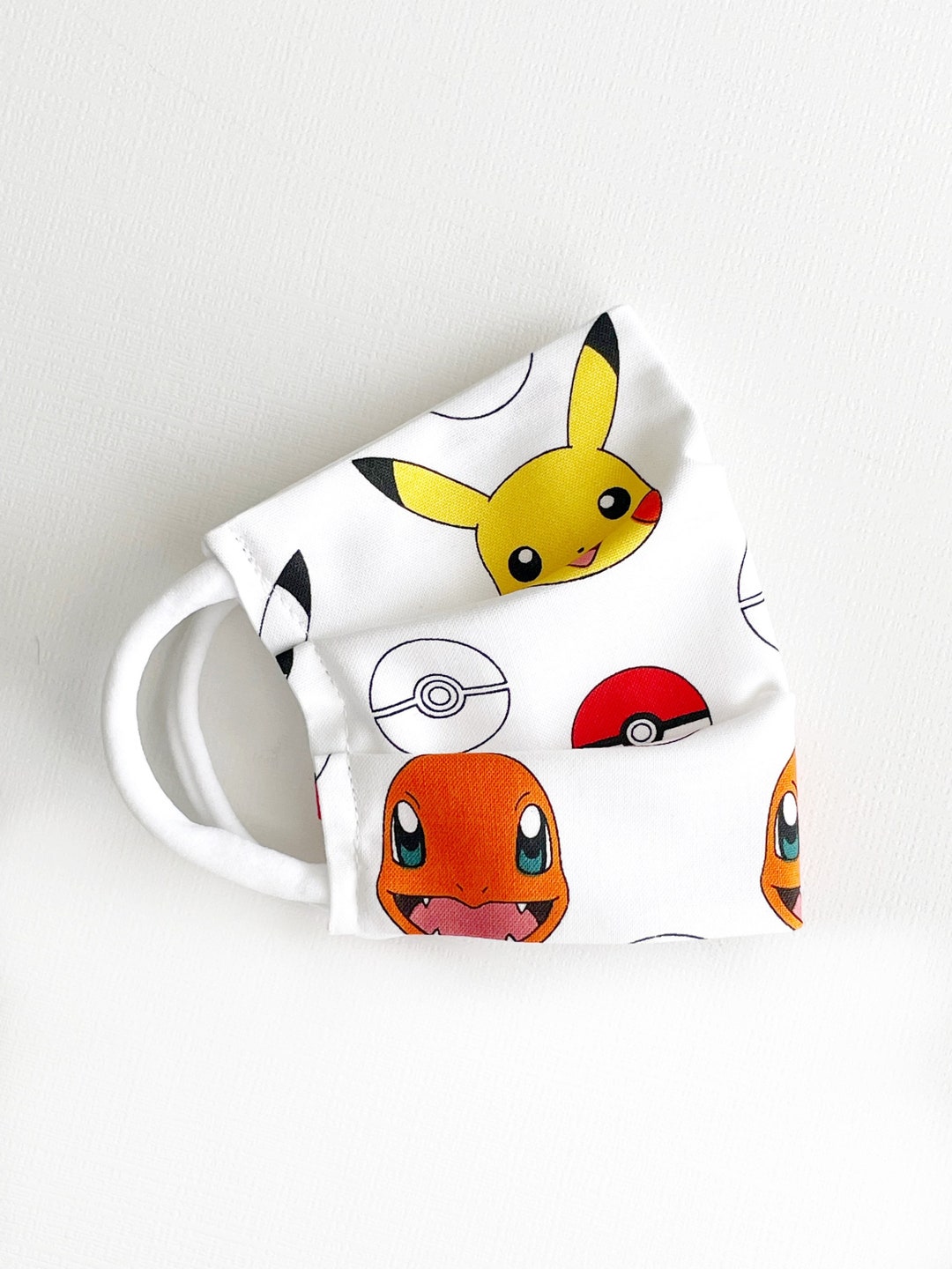Pokemon Face Mask 100 Cotton Handmade Mask Children Face Etsy