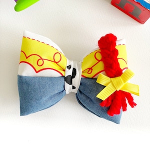 Toy Story Hair Bow; Jessie Hair Clip; Jessie Hair Accessory; Handmade Inspired Bow; Jessie From toy Story; Jessie Hair Bow; The Cowgirl