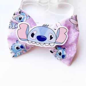 Stitch And Angel Hair Bow, Stitch Inspired Hair Bow, Disney Inspired Hair Clip, Stitch And Angel Hair Clip, Stitch Hair Clip, Angel Bow